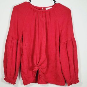 Universal Thread Red/Dark Orange Blouse, Size Small
